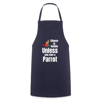Silence is great unless you possess - Cooking Apron - navy - Front - AI Model Male 185 dark (185cm)