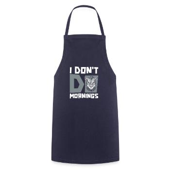 Zebra Funny I Don't Do Mornings - Cooking Apron - navy - Front - AI Model Male 185 dark (185cm)