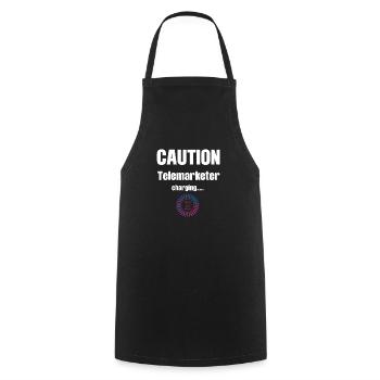 Attention teleseller fees - Cooking Apron - black - Front - AI Model Male 185 dark (185cm)