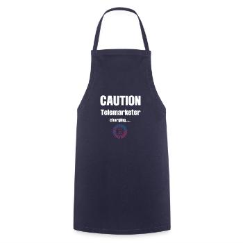 Attention teleseller fees - Cooking Apron - navy - Front - AI Model Male 185 dark (185cm)