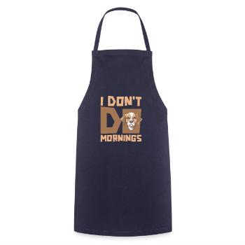 Beagle Funny I Don't Do Mornings - Cooking Apron - navy - Front - AI Model Male 185 dark (185cm)