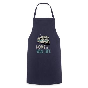 Home is Vanlife Traveling RV - Cooking Apron - navy - Front - AI Model Male 185 dark (185cm)