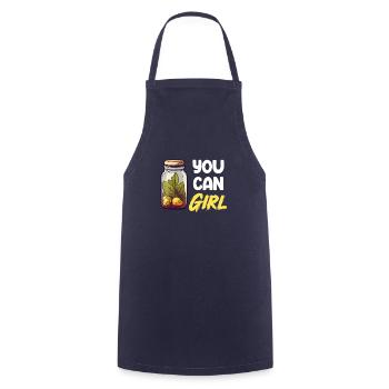 Vous pouvez les filles saison de mise en conserve ferme - Tablier de cuisine - marine - Devant - AI Model Male 185 dark (185cm)