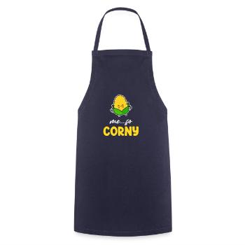 Moi si corny maïs agricole racines récolte - Tablier de cuisine - marine - Devant - AI Model Male 185 dark (185cm)