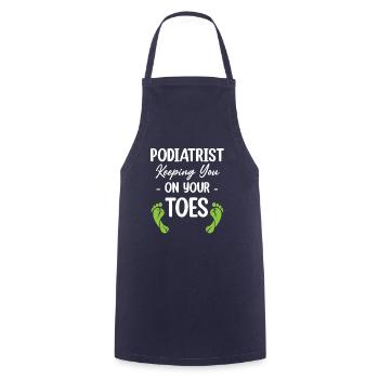 Podiatrist Keeping Their Feet Real Cute Pedicure - Cooking Apron - navy - Front - AI Model Male 185 dark (185cm)