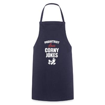 Podiatrists love cheesy jokes pedicures - Cooking Apron - navy - Front - AI Model Male 185 dark (185cm)