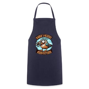 Le meilleur ornithologue du monde Okay Birdwatcher - Tablier de cuisine - marine - Devant - AI Model Male 185 dark (185cm)