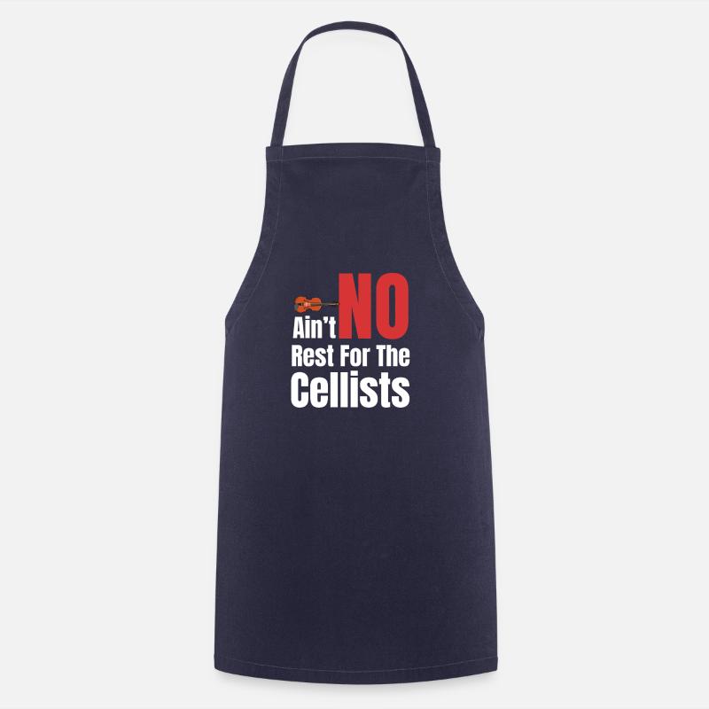 Ain't No Rest For The Cellist Musical Orchestra - Cooking Apron - navy