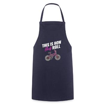 So Rolling Girls Bmx Racing Automobile Triathlon - Cooking Apron - navy - Front - AI Model Male 185 dark (185cm)
