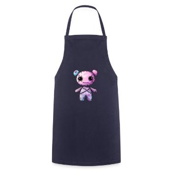 Goth Pastel Cute Creepy Kawaii Voodoo Doll - Cooking Apron - navy - Front - AI Model Male 185 dark (185cm)