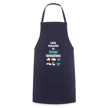 Easily distracted by funnier cloud formations - Cooking Apron - navy - Front - AI Model Male 185 dark (185cm)