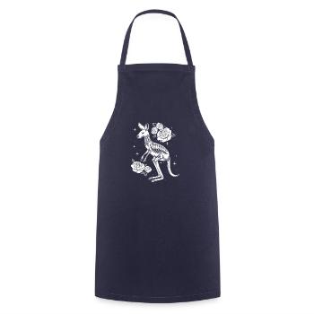 Kangaroo Flower Skeleton Flower Animal - Cooking Apron - navy - Front - AI Model Male 185 dark (185cm)