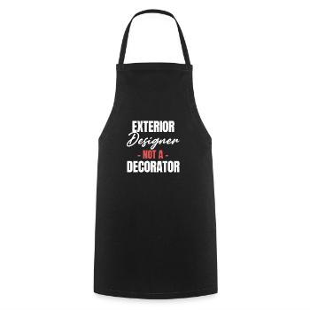 Exterior designer, not a decorator - Cooking Apron - black - Front - AI Model Male 185 dark (185cm)