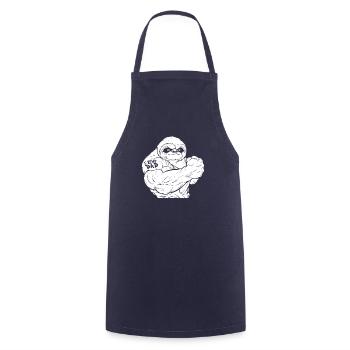 Faultier Bizeps Tattoo I Love Dad - Kochschürze - Navy - Vorne - AI Model Male 185 dark (185cm)