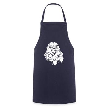 Lion Biceps Tattoo I Love Dad - Cooking Apron - navy - Front - AI Model Male 185 dark (185cm)