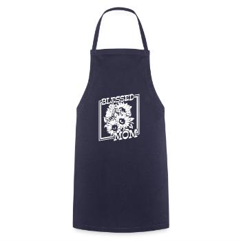 Sonnenblumen Mama Mutter Sunflower Mom - Cooking Apron - navy - Front - AI Model Male 185 dark (185cm)