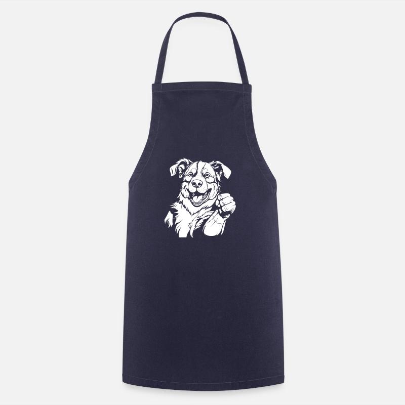 Border Collie - Kochschürze - Navy