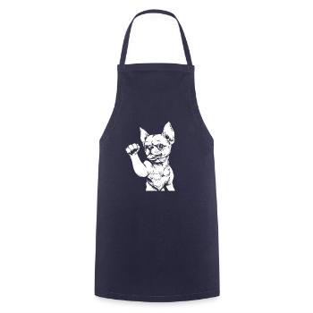 Fitness Chihuahua Dog - Cooking Apron - navy - Front - AI Model Male 185 dark (185cm)