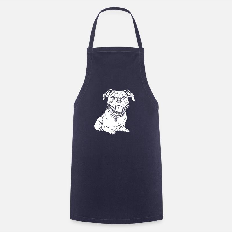 American Bully Lächelnd - Kochschürze - Navy