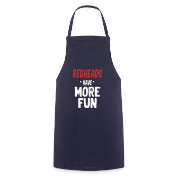 Redheads Have More Fun Funny British Irish - Cooking Apron - navy - Front - AI Model Male 185 dark (185cm)