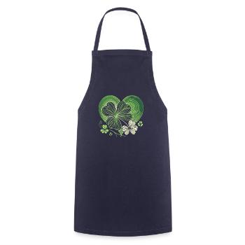 Shamrock Heart Irischer St. Patricks Day Schabernack - Kochschürze - Navy - Vorne - AI Model Male 185 dark (185cm)
