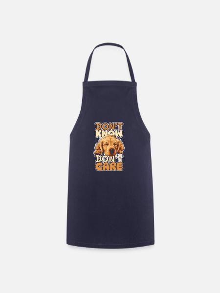 Golden Retriever Drôle Je ne sais pas Je m’en fous - Tablier de cuisine - marine