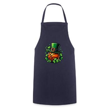 Basketball Clover St Patricks Day Basketballer - Cooking Apron - navy - Front - AI Model Male 185 dark (185cm)