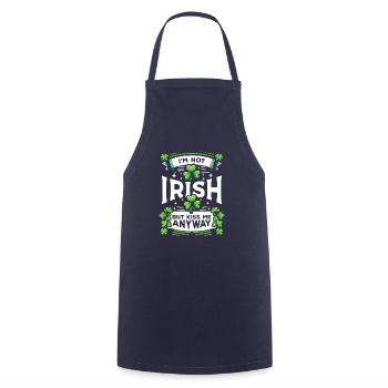 Je ne suis pas irlandais mais embrasse-moi quand même la Saint-Patrick - Tablier de cuisine - marine - Devant - AI Model Male 185 dark (185cm)