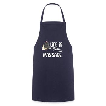 Das Leben Ist Besser Mit Massagetherapeutin - Kochschürze - Navy - Vorne - AI Model Male 185 dark (185cm)