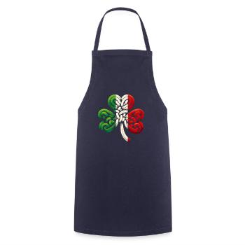 Shamrock Italy Flag Saint Patrick St Patricks Day - Cooking Apron - navy - Front - AI Model Male 185 dark (185cm)