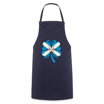 Shamrock Scotland Flag Saint Patrick St Patricks - Cooking Apron - navy - Front - AI Model Male 185 dark (185cm)