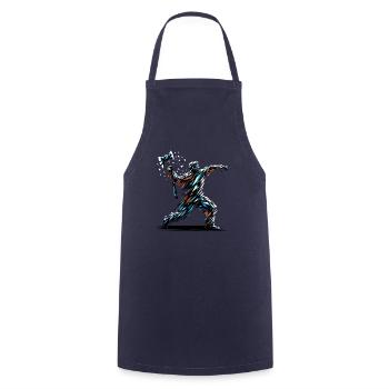 Polygon Art Axe Throwing Hatchet Thrower Axes - Cooking Apron - navy - Front - AI Model Male 185 dark (185cm)