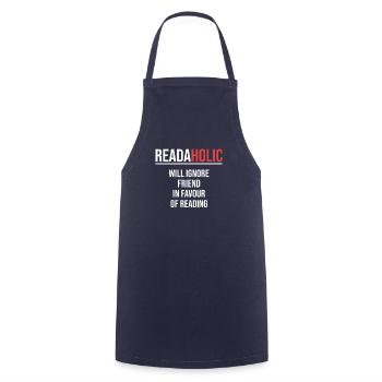 Readaholic Wird Seinen Freund Zugunsten Des - Kochschürze - Navy - Vorne - AI Model Male 185 dark (185cm)