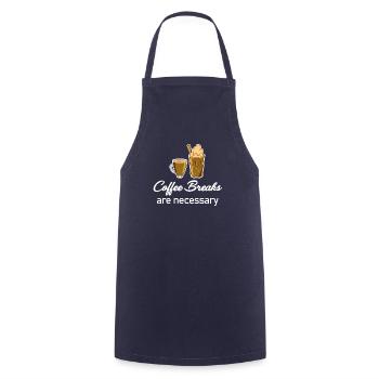 Coffee breaks are necessary Cafecito Espresso - Cooking Apron - navy - Front - AI Model Male 185 dark (185cm)