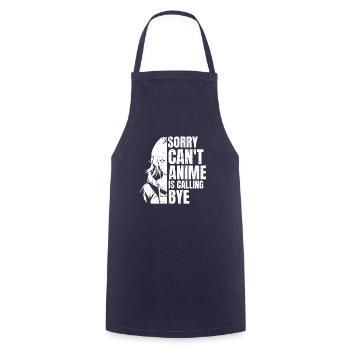 Anime Manga Anime Fille - Tablier de cuisine - marine - Devant - AI Model Male 185 dark (185cm)