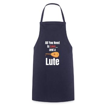 All you need is love and a - Cooking Apron - navy - Front - AI Model Male 185 dark (185cm)