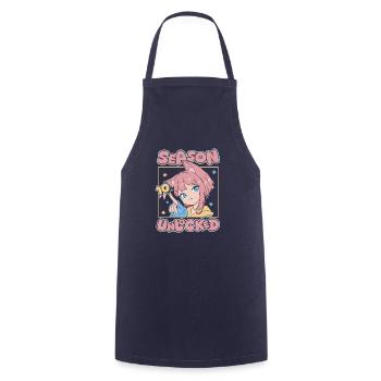 Anime Manga Anime Birthday Girl - Cooking Apron - navy - Front - AI Model Male 185 dark (185cm)