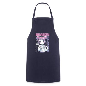Anime Manga Anime Birthday Girl - Cooking Apron - navy - Front - AI Model Male 185 dark (185cm)