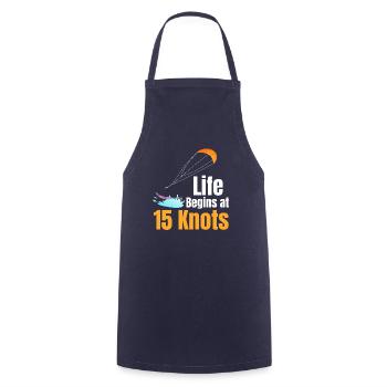 Life starts at 15 knots Funny - Cooking Apron - navy - Front - AI Model Male 185 dark (185cm)