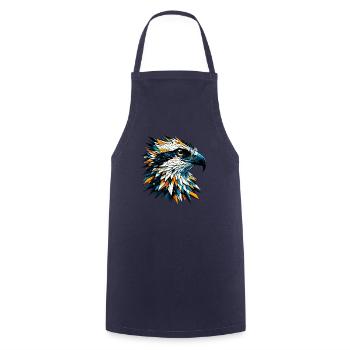 Polygon Art Osprey Sea Hawk Ospreys - Cooking Apron - navy - Front - AI Model Male 185 dark (185cm)