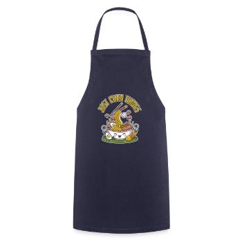 Anime Manga Funny Chibi - Cooking Apron - navy - Front - AI Model Male 185 dark (185cm)