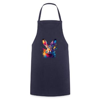 Splash Art coloré Jackrabbit Jackrabbits - Tablier de cuisine - marine - Devant - AI Model Male 185 dark (185cm)