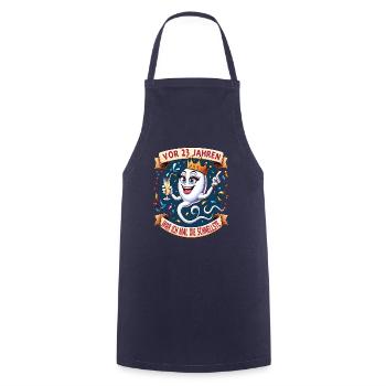 23 Years Ago I Was The Fastest Woman - Cooking Apron - navy - Front - AI Model Male 185 dark (185cm)
