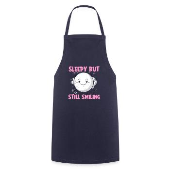 Mom Mom Happy Moon Mom - Cooking Apron - navy - Front - AI Model Male 185 dark (185cm)