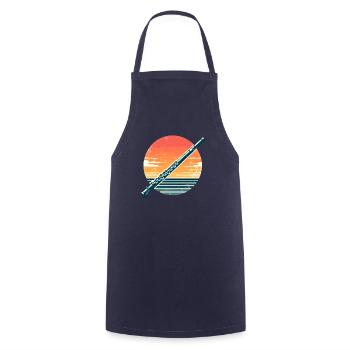 Flute Music Marching Band Orchestra Flutist - Cooking Apron - navy - Front - AI Model Male 185 dark (185cm)