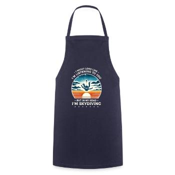 Polygon Art Skydiving Skydive Skydiver Parachuting - Cooking Apron - navy - Front - AI Model Male 185 dark (185cm)
