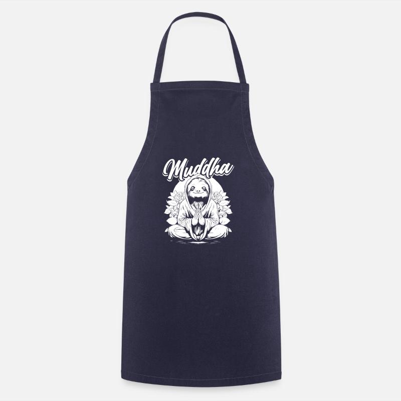 Mama Mutter Faultier Muddha Sunflower Buddha - Kochschürze - Navy