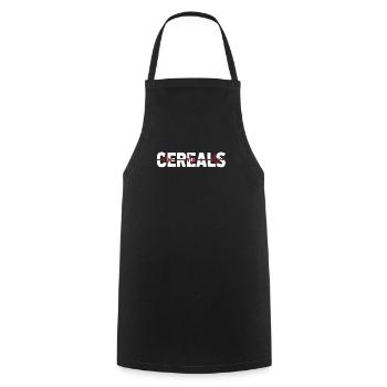 Breakfast Cereal Cereal ECG Heartbeat - Cooking Apron - black - Front - AI Model Male 185 dark (185cm)