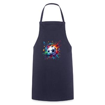 Splash Art Joueur de football Sports Football - Tablier de cuisine - marine - Devant - AI Model Male 185 dark (185cm)
