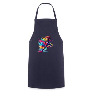 Splash Art Running Marathon Fitness Runner Run - Cooking Apron - navy - Front - AI Model Male 185 dark (185cm)